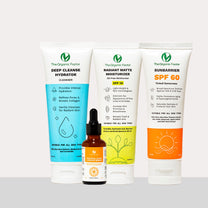 Complete Skin Repair System | Cleanser + Vitamin C Serum + Moisturizer + SPF 60 Sunscreen Bundle