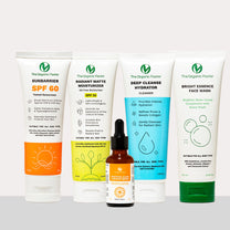Ultimate Skincare Value Box | Face Wash + Cleanser + Vitamin C Serum + Moisturizer + SPF 60 Sunscreen